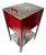 Vintage Red Steel Shop Cart With Hand-Ground Metal Surfaces For Sale