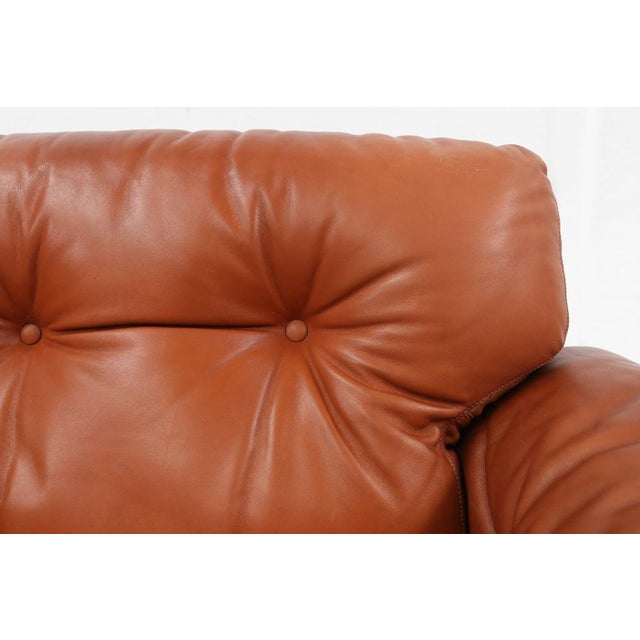 Brown Leather Coronado 2-Seater Sofa by Tobia Scarpa for B&B Italia, Italy, 1960s For Sale - Image 4 of 18