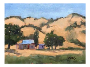 Golden Hills, Plein‑Air Oil Landscape Painting