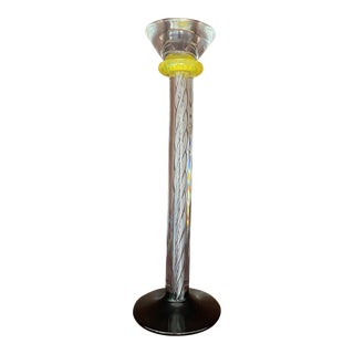 Vintage Kosta Boda Art Glass Single Candle Stick Holder For Sale
