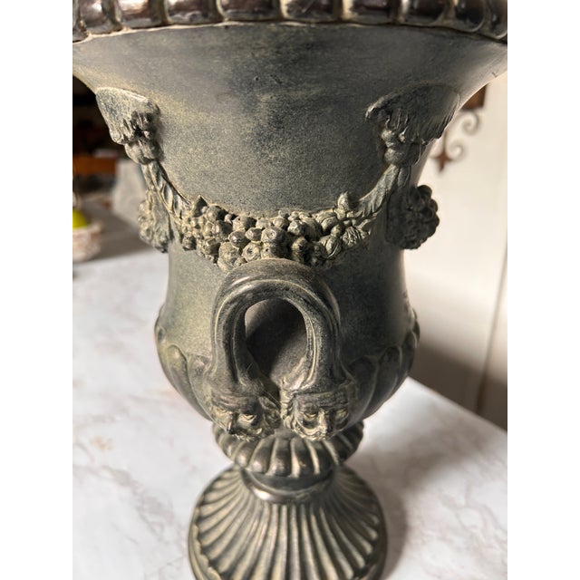 Early 20th Century Early 20th Century Cast Stone Black Garden Ornament Rococo Revival For Sale - Image 5 of 10