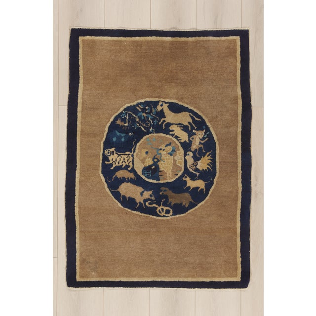 Late 19th Century Chinese Zodiac Baotou Rug, 03'01 X 04'04 For Sale - Image 10 of 10