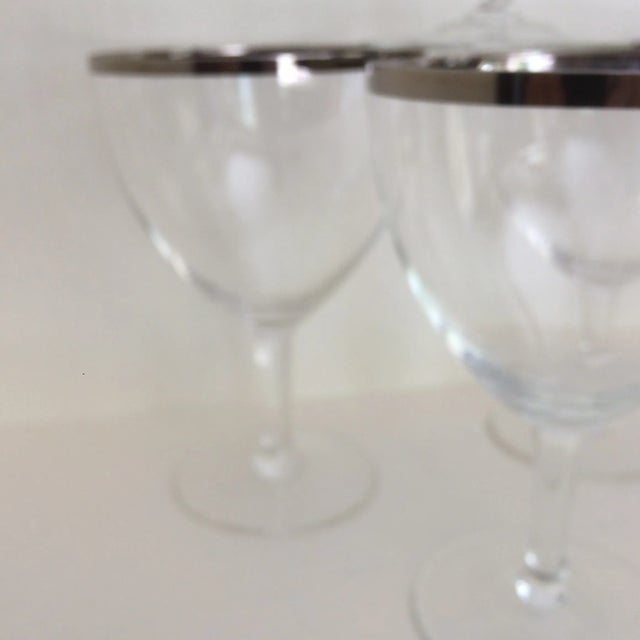 Platinum Rim Wine Glasses 1940s West Germany - Set of 4 For Sale - Image 10 of 13