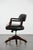 1990s Chesterfield Office Chair in Cowhide Leather on Wheels For Sale - Image 5 of 18