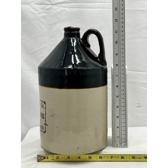 Antique Early 1900s American Stoneware Bakers & Confections Supply Advertising Jug From Boston Massachusetts For Sale - Image 12 of 12