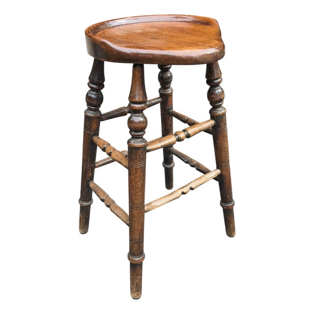 19th Century English Pub Stool For Sale