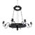 Vintage Handcrafted Iron Black and Gold 8-Light Pendant Chandelier For Sale - Image 10 of 10