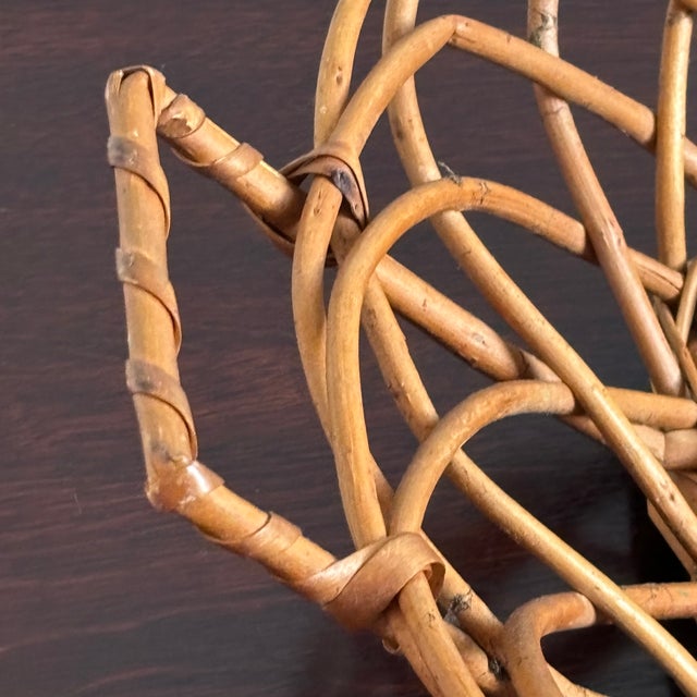 Mid-20th Century Mediterranean-Style Open Weave Serving Basket, Portugal For Sale - Image 4 of 12