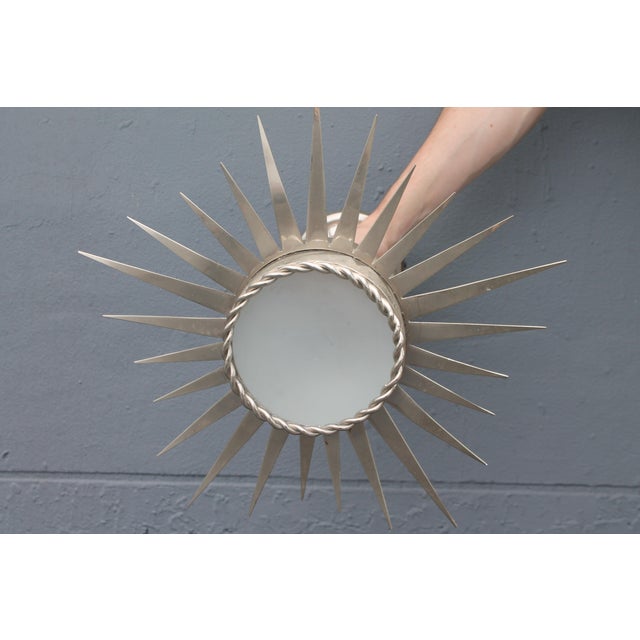 1970's Mid Century Modern Ultra High Quality Celestial Starburst Nickel Pendant Ceiling Fixtures From Miami Beach Alexander Hotel Set of 3 For Sale - Image 11 of 18