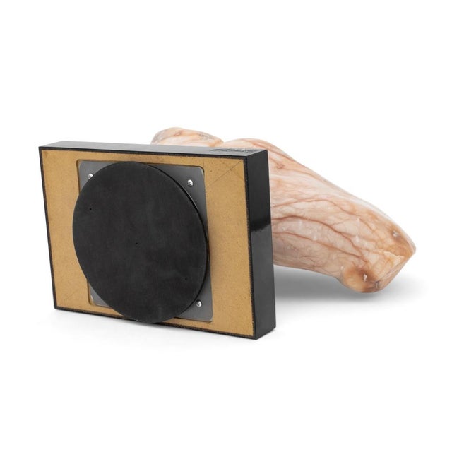 Signed Abstract Pink Alabaster Sculpture For Sale - Image 9 of 9