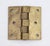 Vintage cabinet hinge made of brass with flat tips, five knuckles, and a template hole pattern. The original mounting...