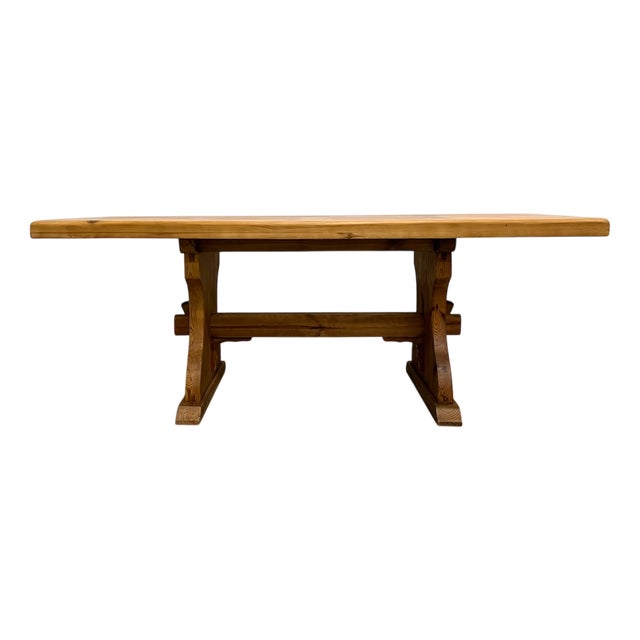 Savoyard Monastery Dining Table in Pine, 1970 For Sale