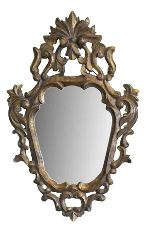 Small Baroque Style Gilt Wall Mirror, 1890s
