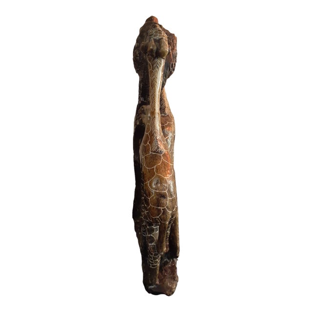 1980s African Shona Stone Sculpture Kissing Giraffes For Sale