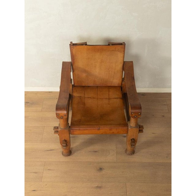 Vintage Brutalist Safari Armchair For Sale - Image 5 of 9