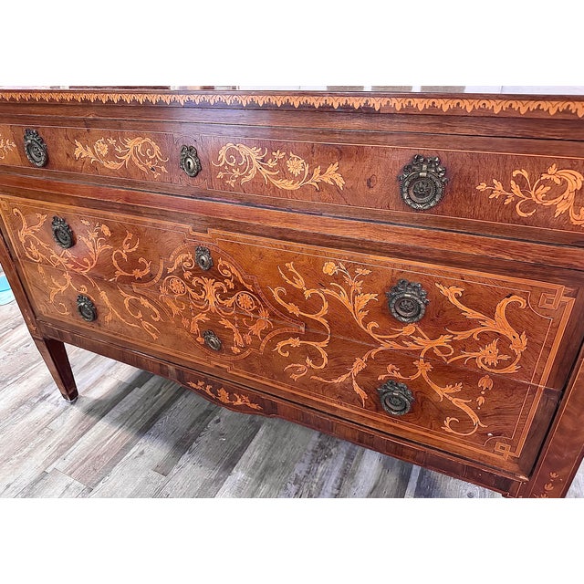 Wood 18th-Century Italian Wooden Inlay Dresser For Sale - Image 7 of 17