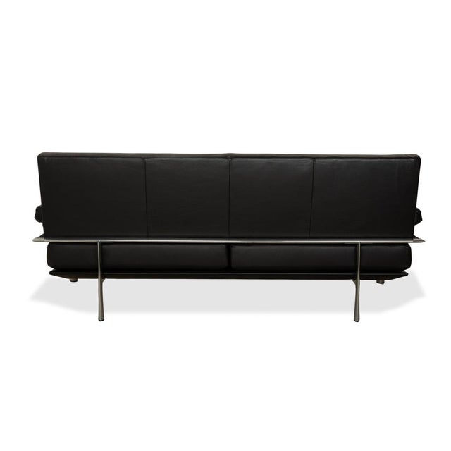 Black Leather Two-Seater Sofa with Manual Function from Jori For Sale - Image 17 of 18