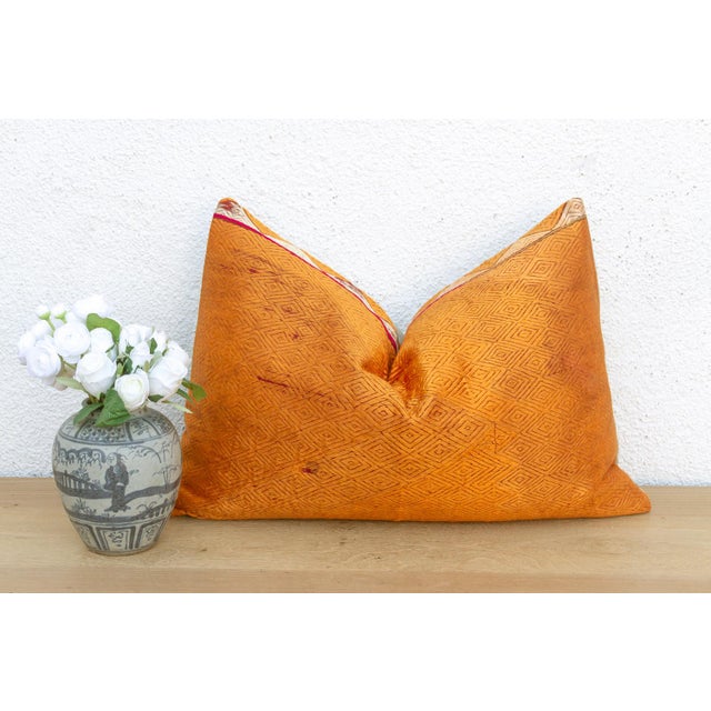Honey Mirage, Heirloom Bagh Phulkari Pillow For Sale In Los Angeles - Image 6 of 6