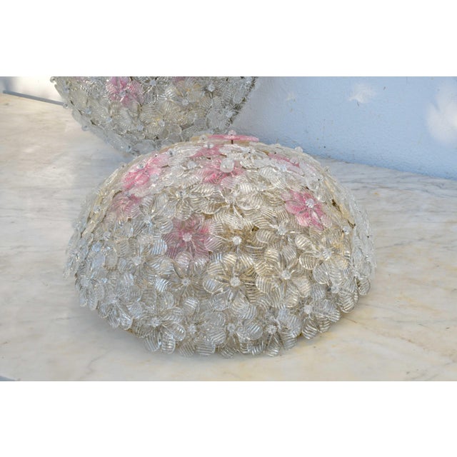 1970s Murano Glass Ceiling Flower by Seguso for Venini For Sale - Image 12 of 13
