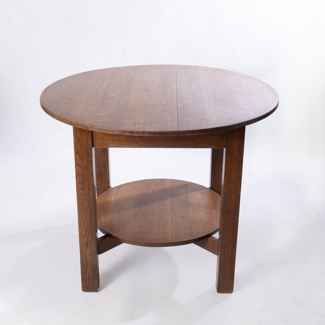 Early 20th Century Mission Oak Table For Sale - Image 6 of 11