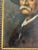1930s Original Antique European Moody Oil Portrait Painting of Gentleman in Hat Circa 1937 For Sale - Image 5 of 12