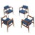 Solid Walnut Gunlocke Risom Style Chairs - Set of 4 For Sale - Image 12 of 12