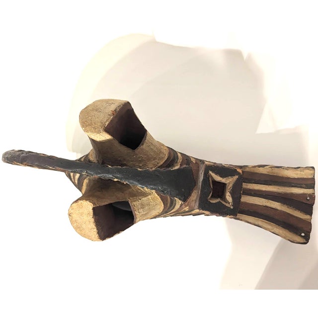 Wood 19th Century Congolese "Songye Kifwebe" Mask For Sale - Image 7 of 7