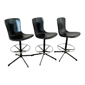 1960s Mid-Century Modern Fiberglass Counter Stools by Cosco - Set of 3