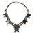 1970s Native American Silver Kachina Necklace With Turquoise & Coral Chip Inlay For Sale
