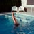No Running on the Pool Deck by Mark Forbes – Modern Poolside Scene | Framed & Ready to Hang For Sale