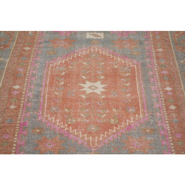Turkish Vintage Turkish Anatolian Hand Knotted Wool Rug, 4'1''x8'6'' For Sale - Image 3 of 5