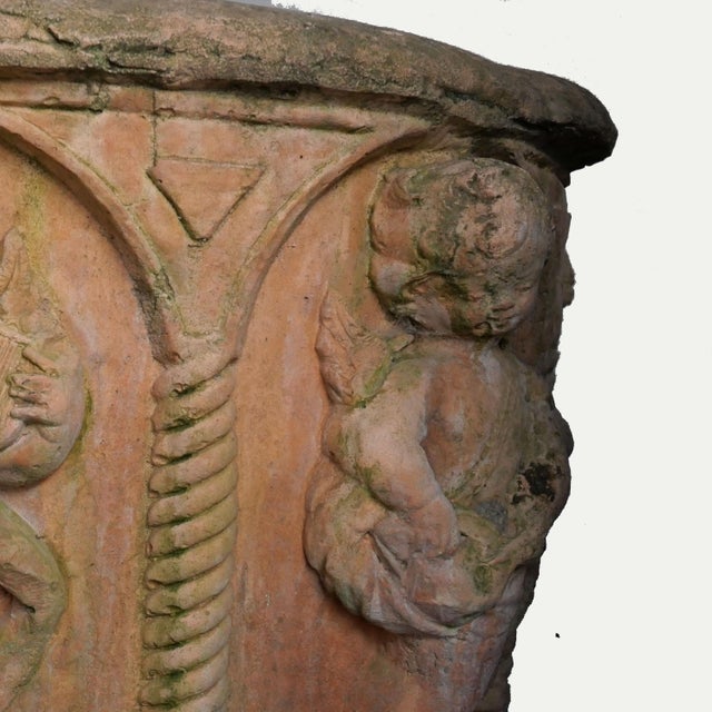 Large Garden Basin with Musical Putti Italian Renaissance Inspiration, 1950s For Sale - Image 14 of 15