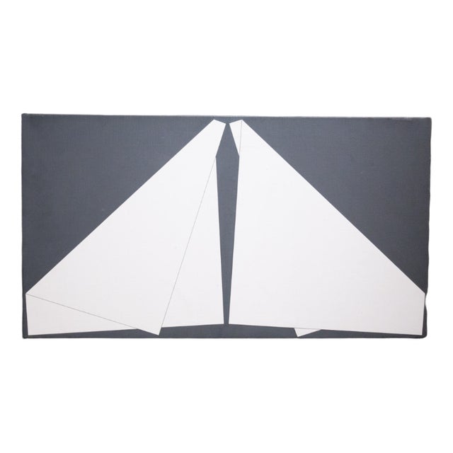 Hiroshi Yasukawa, Abstract Composition Painting, 1970s, Oil on Canvas For Sale