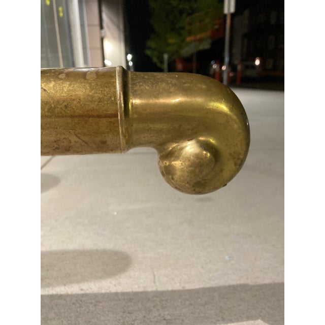 14’ Architectural Brass Handrail From Denver’s “Brown Palace” Circa 19th Century France For Sale - Image 10 of 13