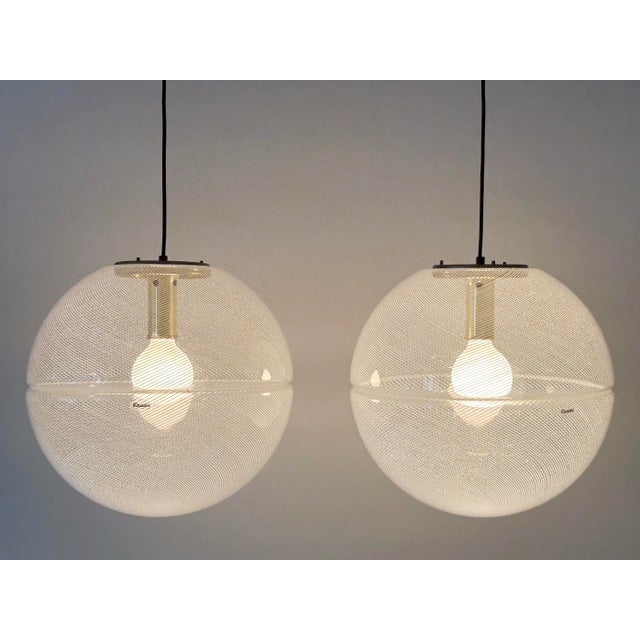 1970s Mid-Century Modern Sfera Pendant Lamps from Guzzini, Italy, 1970s For Sale - Image 5 of 18