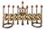 Antique Deco Handmade Bauhaus Artisan Mixed Metal Menorah Sculpture, Signed For Sale - Image 9 of 9
