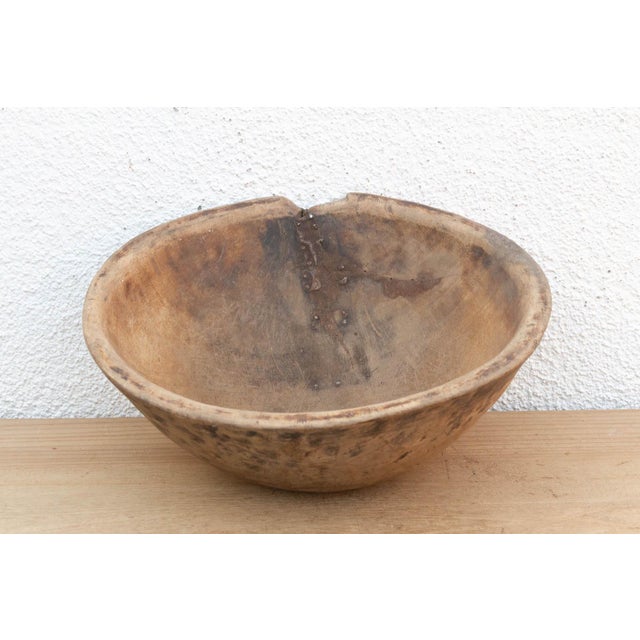 African Handcarved African Tribal Bowl For Sale - Image 3 of 9