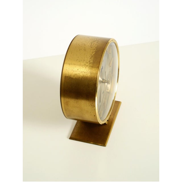 Round Brass Table Clock by Schatz, Germany, 1960s For Sale - Image 10 of 18