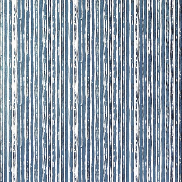 Lee Jofa Carrier & Company for Lee Jofa Benson Stripe Wallpaper, Ink For Sale - Image 4 of 4