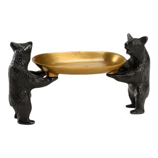 Wildwood Brass Bears Bearing Dish For Sale