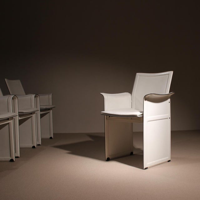 Black Korium Armchairs by Tito Agnoli for Matteo Grassi, Italy, 1980s, Set of 6 For Sale - Image 8 of 18