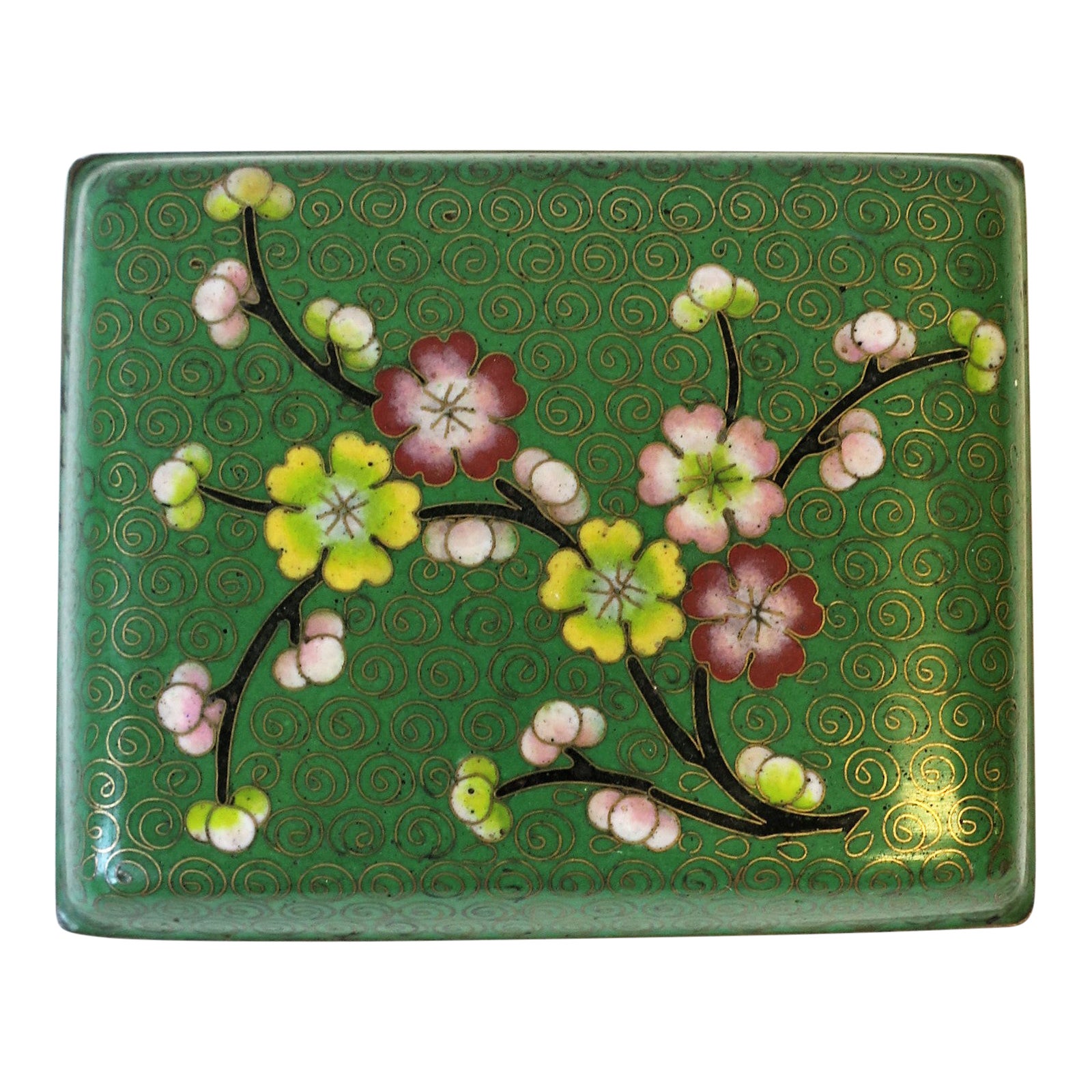Enamel Cloisonné and Brass Jewelry Box Chairish