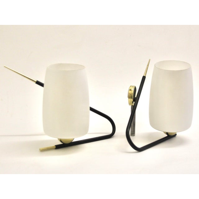 Large French Wall Lamps from Arlus, 1950s, Set of 2 For Sale - Image 9 of 9