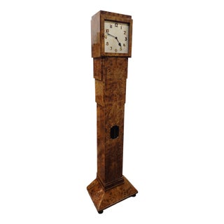 Art Deco Maple Longcase Clock, 1920s For Sale