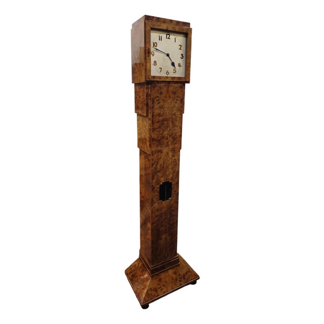 Art Deco Maple Longcase Clock, 1920s For Sale