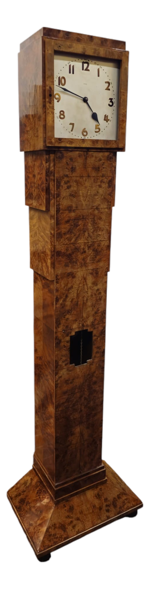 Art Deco Maple Longcase Clock, 1920s