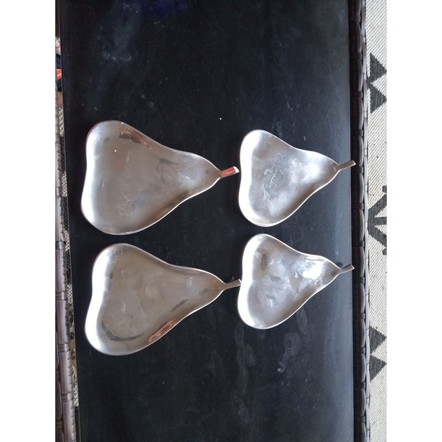 Mid-Century Modern 1970s Signed Hoselton Pear Trinket Holders From Canada- Set of 4 For Sale - Image 3 of 5
