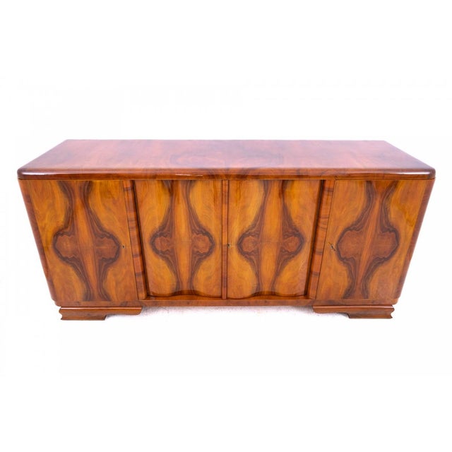 Art Deco sideboard from the 1940s, Poland. This piece of furniture is in very good condition, after professional...