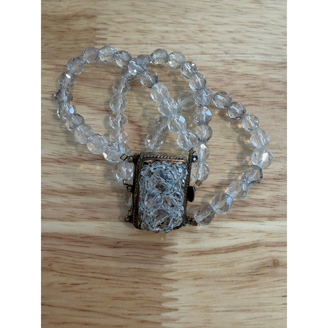 1950s 1950s Coppola E Toppa Clear Crystal Beaded Bracelet For Sale - Image 5 of 5