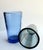 1990s Mid-Century Modern Fire & Light Hand-Blown Tumbler Glasses in Cobalt & Twilight For Sale - Image 9 of 9